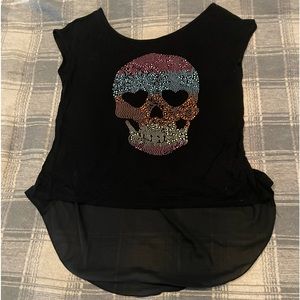 Sparkly women’s skull Vanity shirt